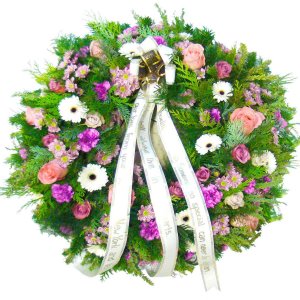 Seasonal funeral wreath
