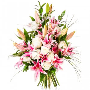 Stargazer Lilies and Roses