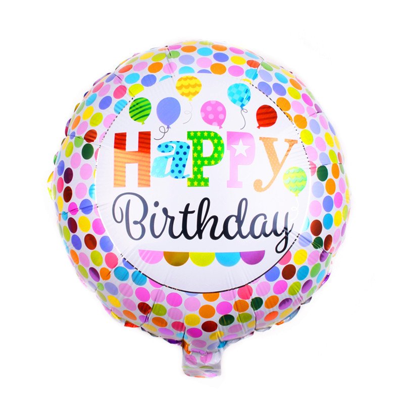 Okrúhly fóliový balónik HAPPY BIRTHDAY